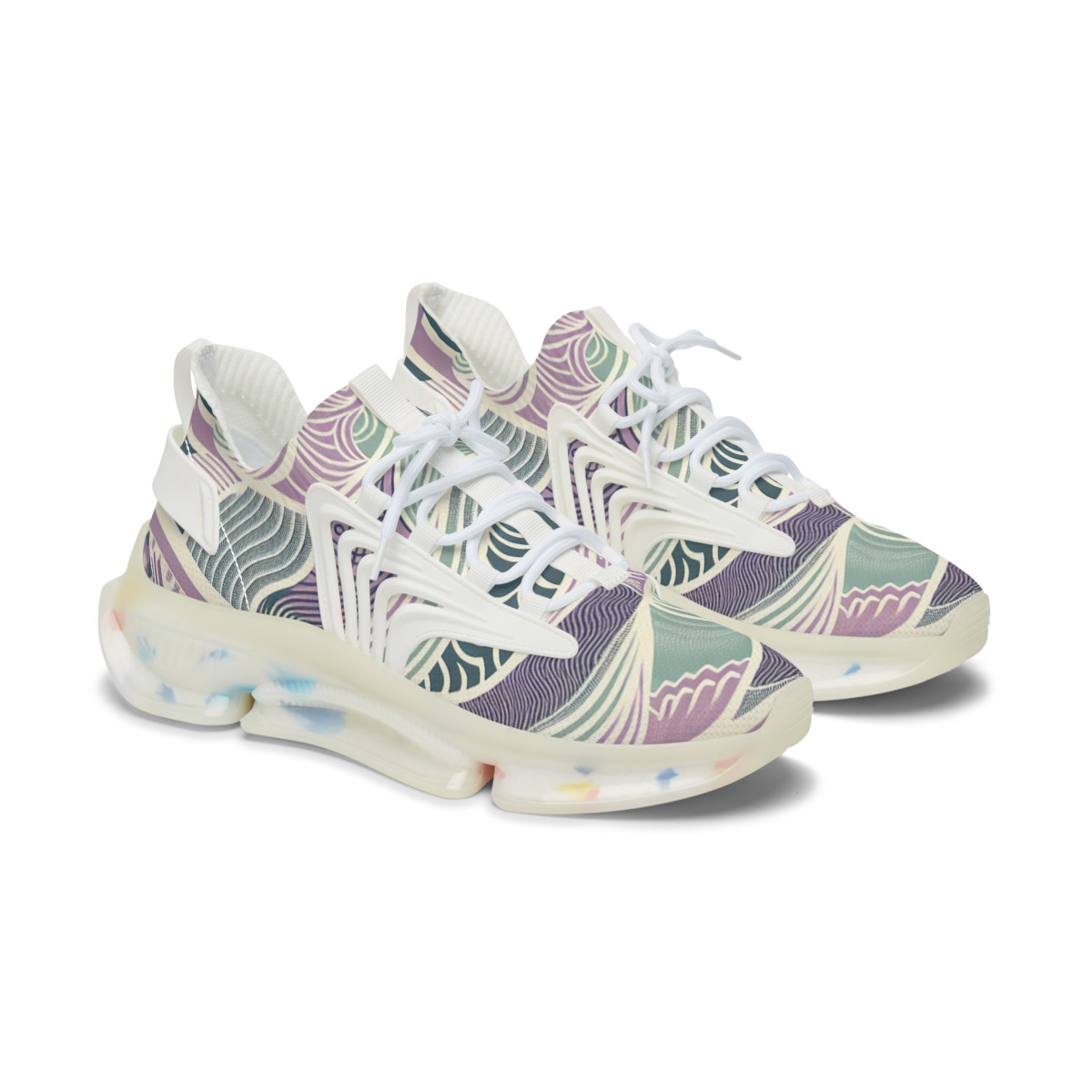 "AfroDazzle Kente Kicks" - Women's Mesh Sneaker