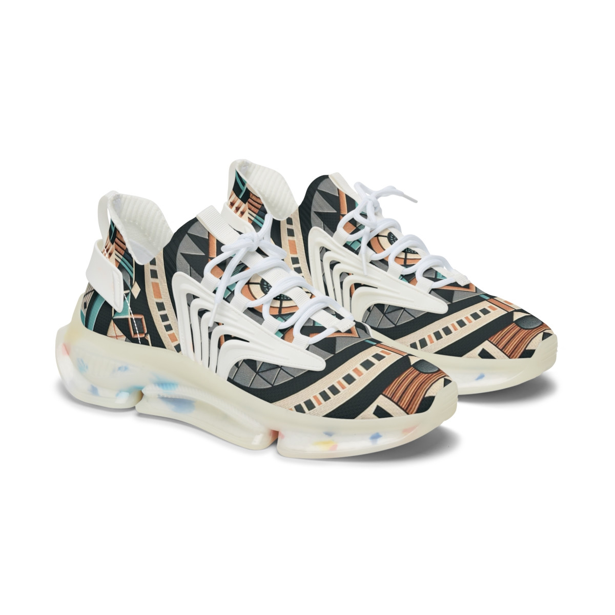 "Kente Kicks: AfroFusion Sneakers" - Women's Mesh Sneaker