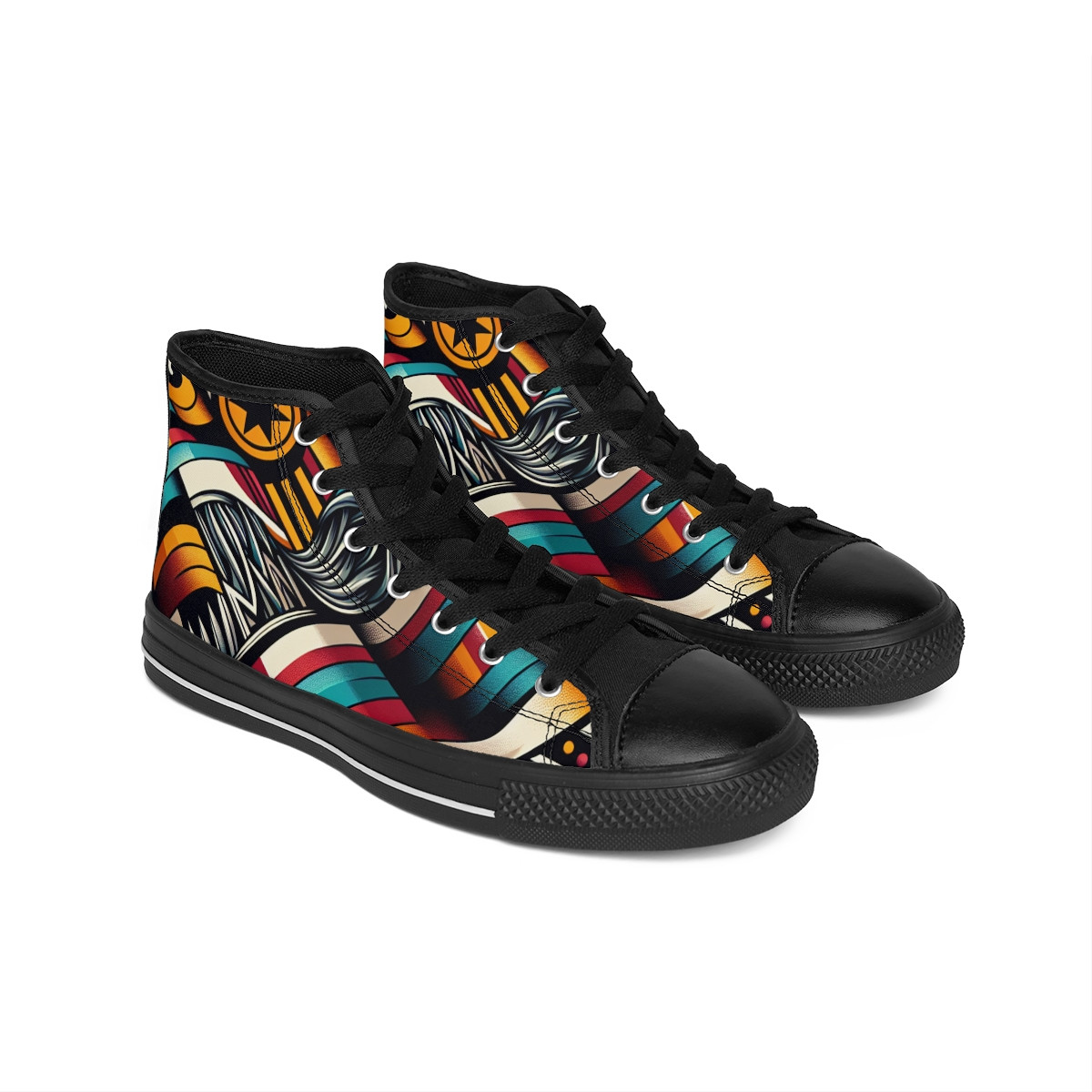 "AfroVogue Kente Kicks" - Men's Classic Sneakers