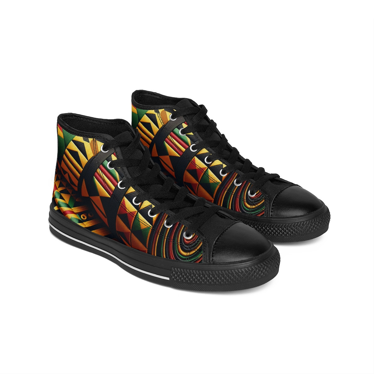 "AfroFusion Kente Kicks" - Men's Classic Sneakers