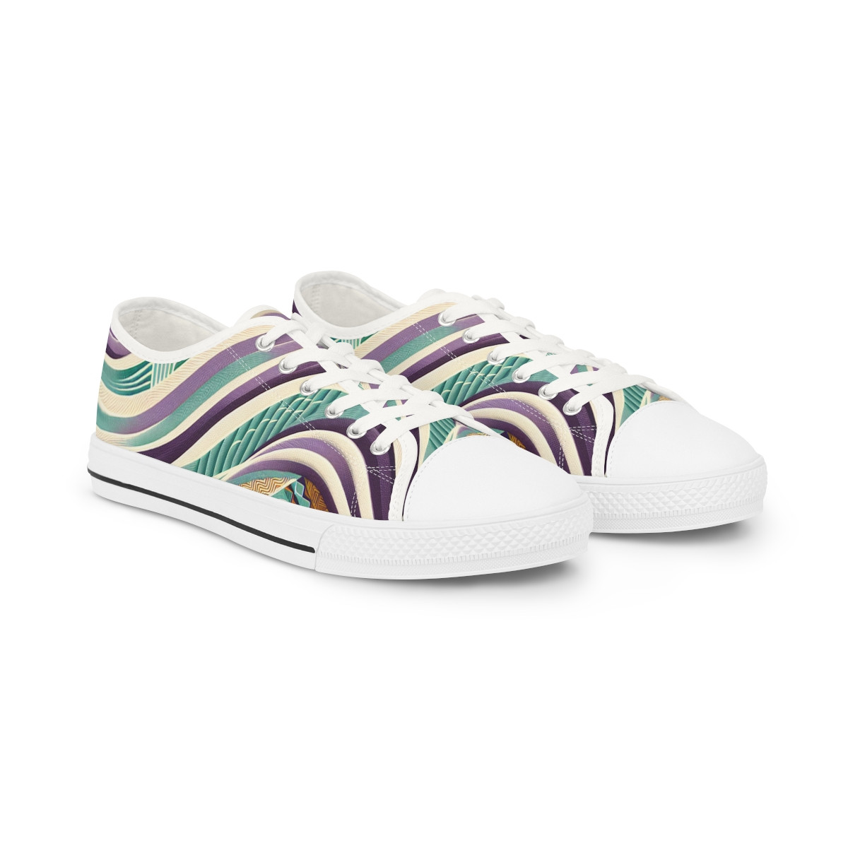 "AfroFusion Kente Kicks" - Men's Lowtop Sneakers