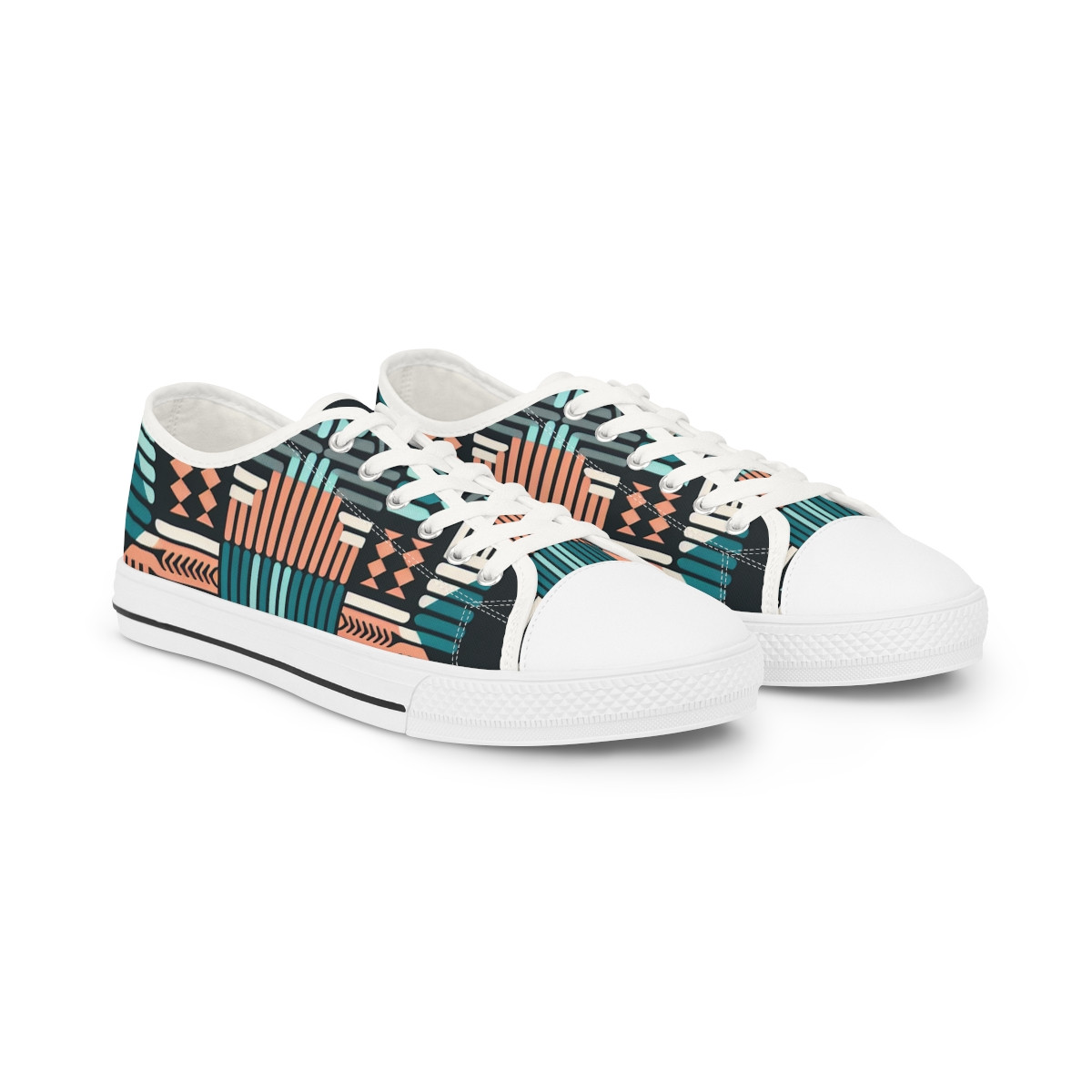 "AfroFusion Kente Kicks" - Men's Lowtop Sneakers