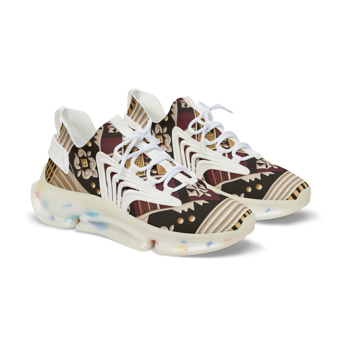 "AfroEccentric Kente Kicks" - Men's Mesh Sneaker