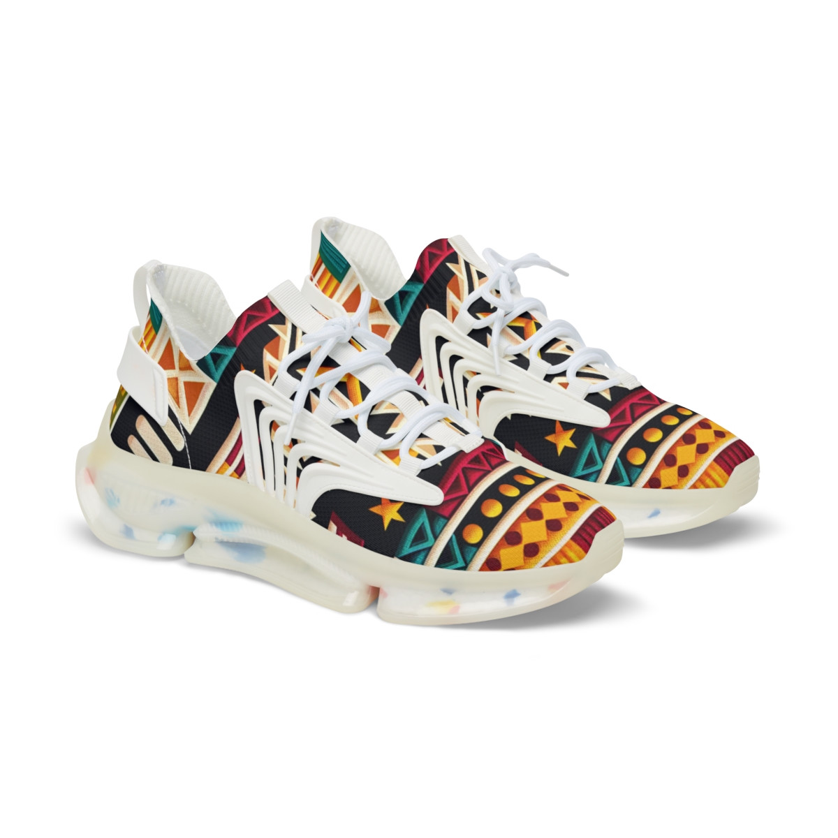 "AfroStride Kente Kicks" - Men's Mesh Sneaker