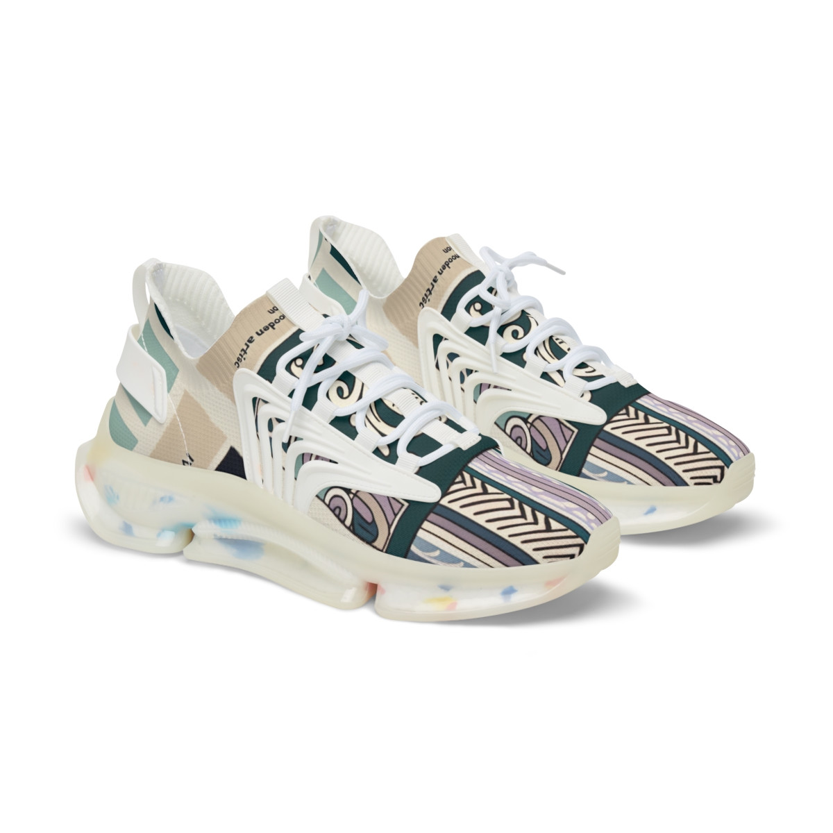 "Heritage Stride: Kente Triumph Sneakers" - Men's Mesh Sneaker