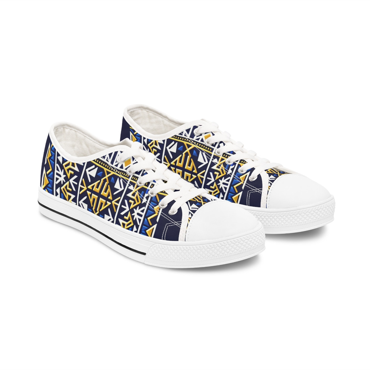 "Kente-Kicks Kingdom" - Women's Lowtop Sneakers