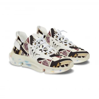 "HeritageStride Kente Kicks" - Women's Mesh Sneaker