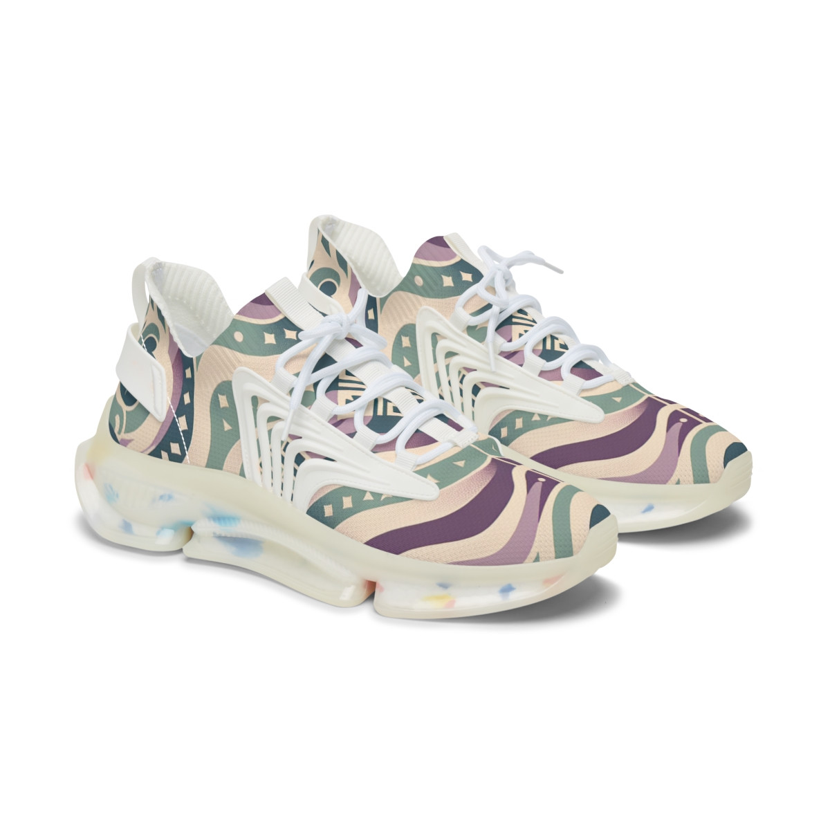 "AfroStride Kente Kicks" - Women's Mesh Sneaker