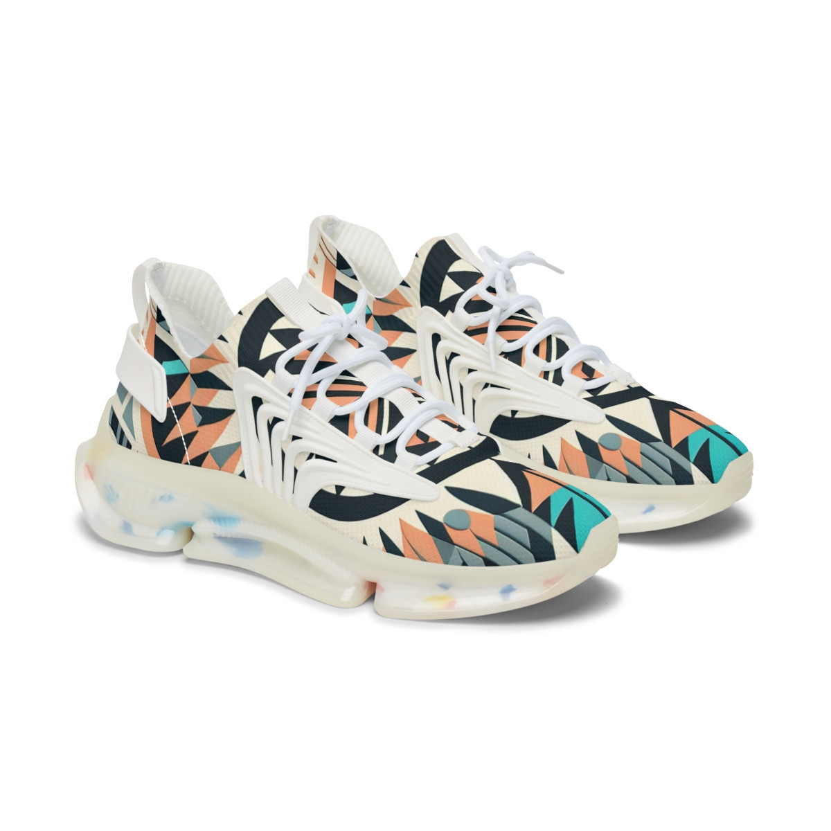 "AfroFusion Kente Kicks" - Women's Mesh Sneaker