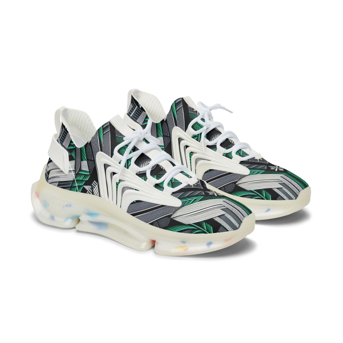 "AfroStride Kente Kicks" - Women's Mesh Sneaker
