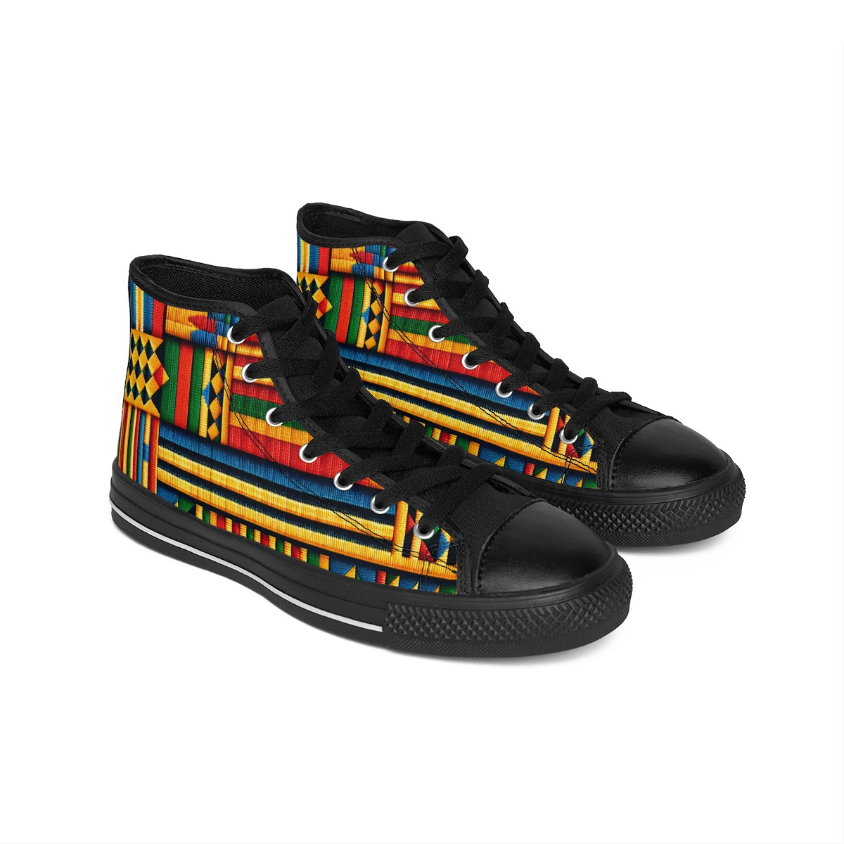 "AfraGroove Kente Kicks" - Men's Classic Sneakers