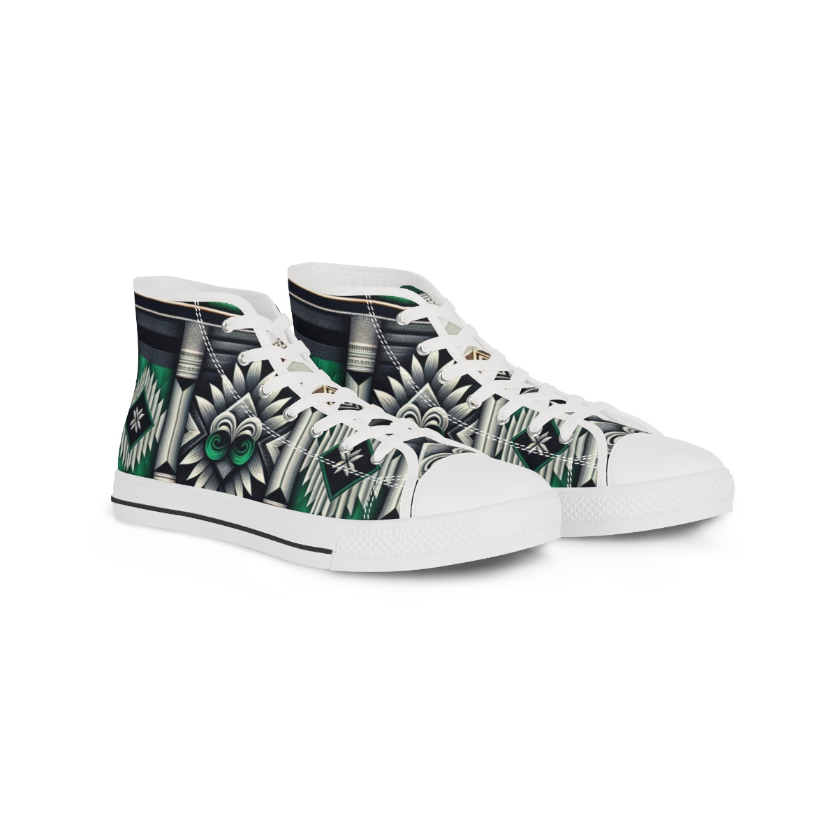 "AfroStride Kente Kicks" - Men's High top Sneakers
