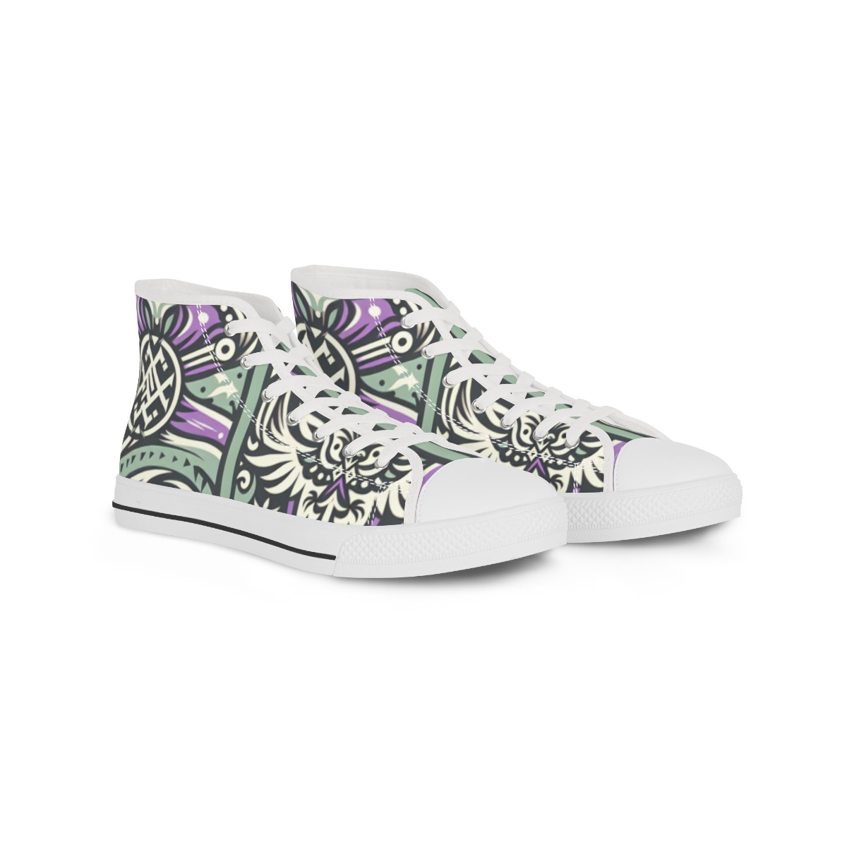 "AfroFusion Kente Kicks" - Men's High top Sneakers