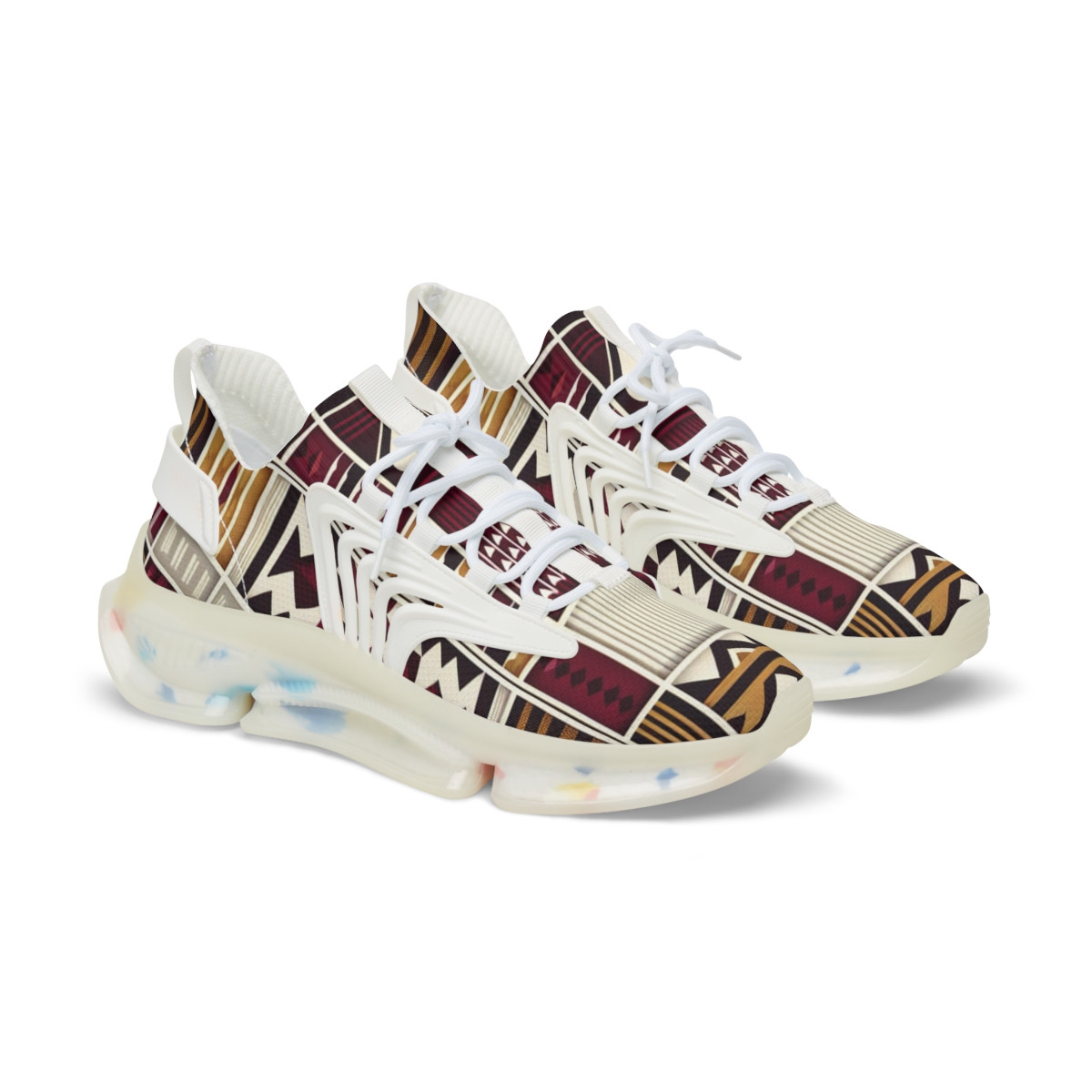 "AfroFusion Kente Kicks" - Men's Mesh Sneaker