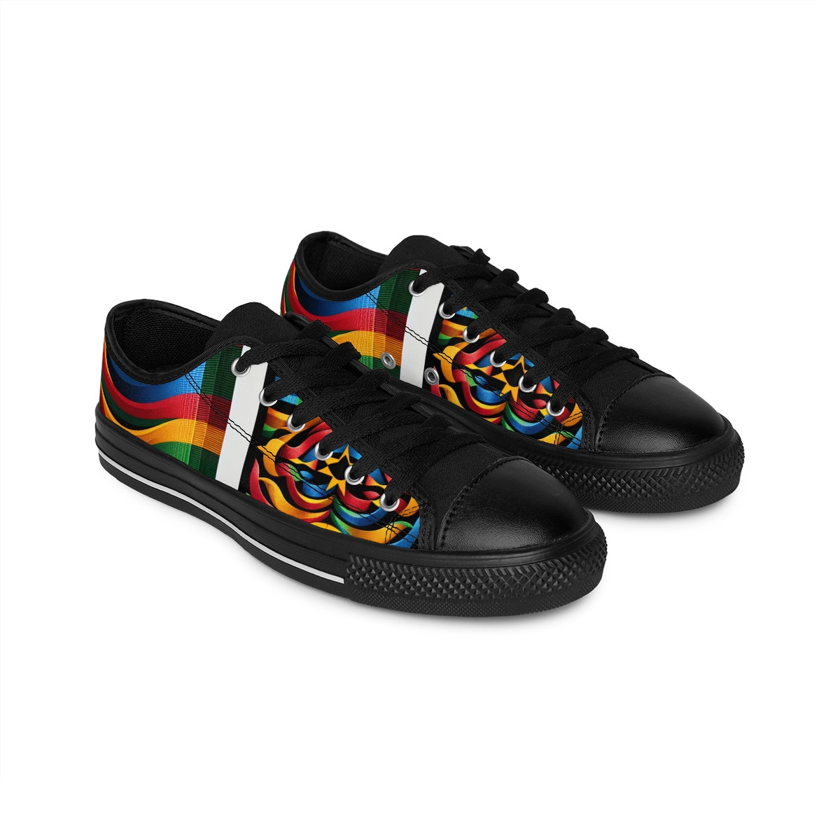 "AfroStride Kente Kicks" - Women's Sneakers