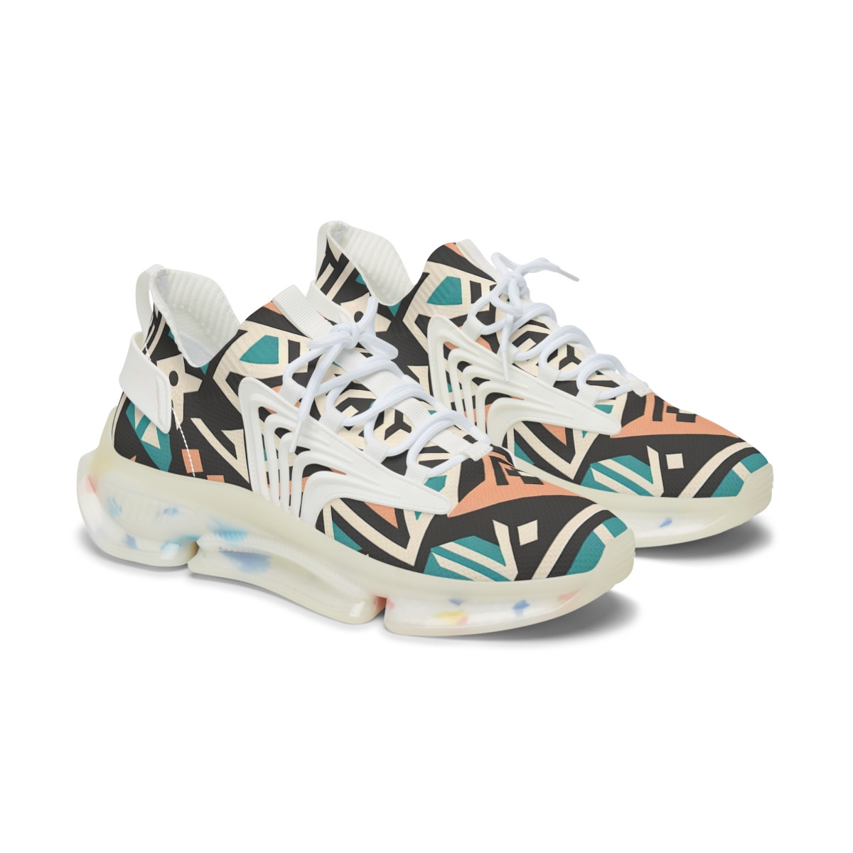 "AfroStride Kente Kicks" - Women's Mesh Sneaker