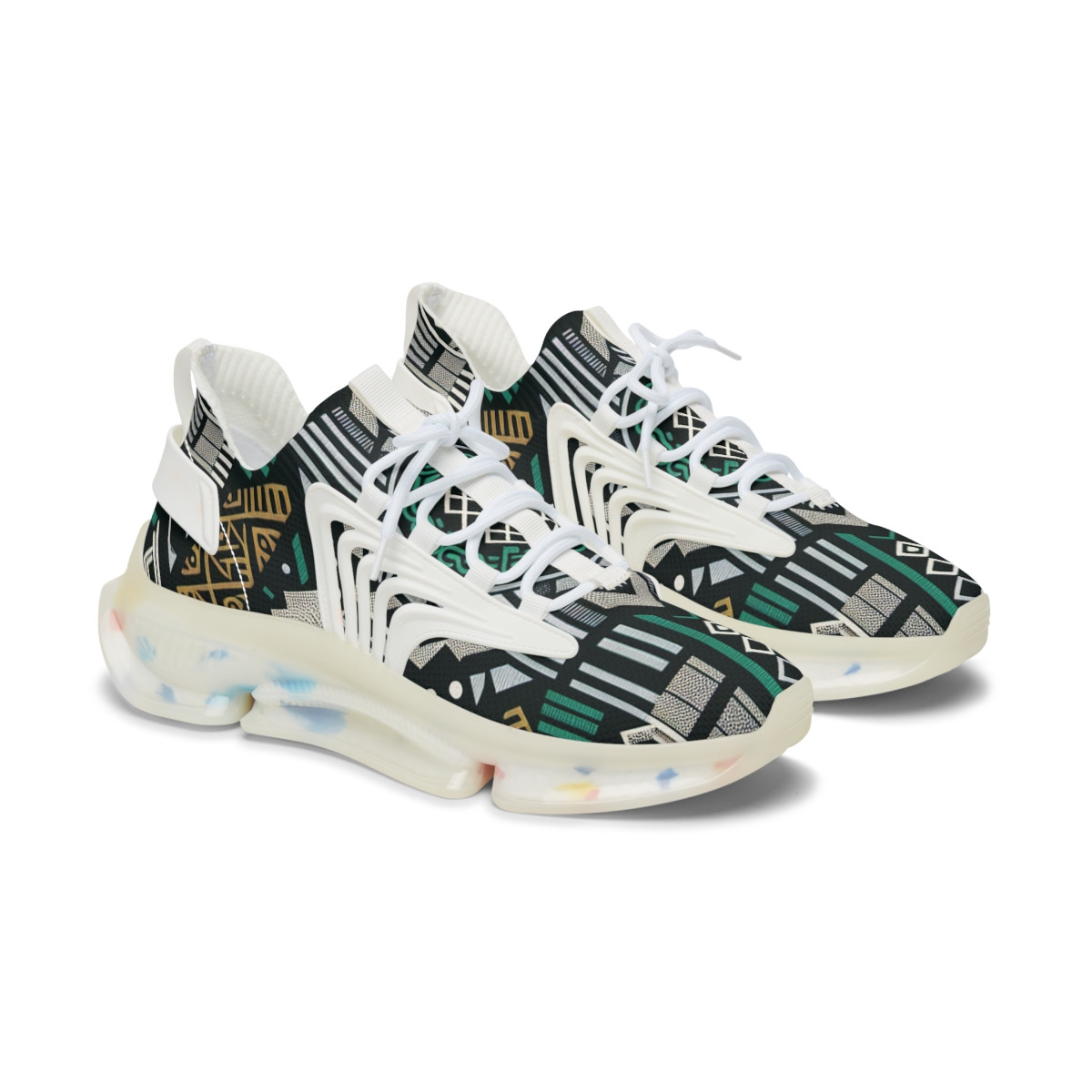"KenteKicks: AfroFusion Footwear" - Women's Mesh Sneaker
