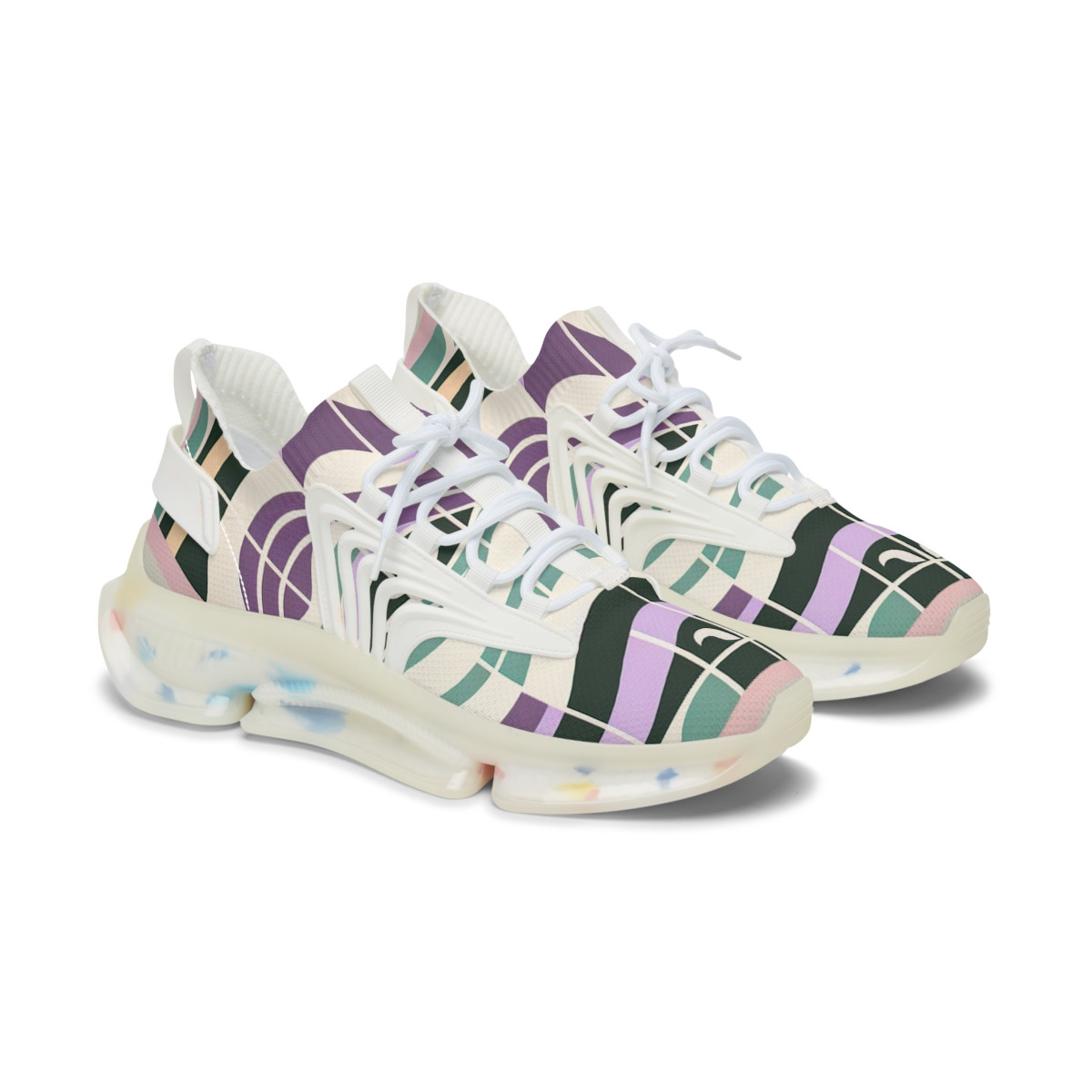 "AfroStride Kente Kicks" - Women's Mesh Sneaker