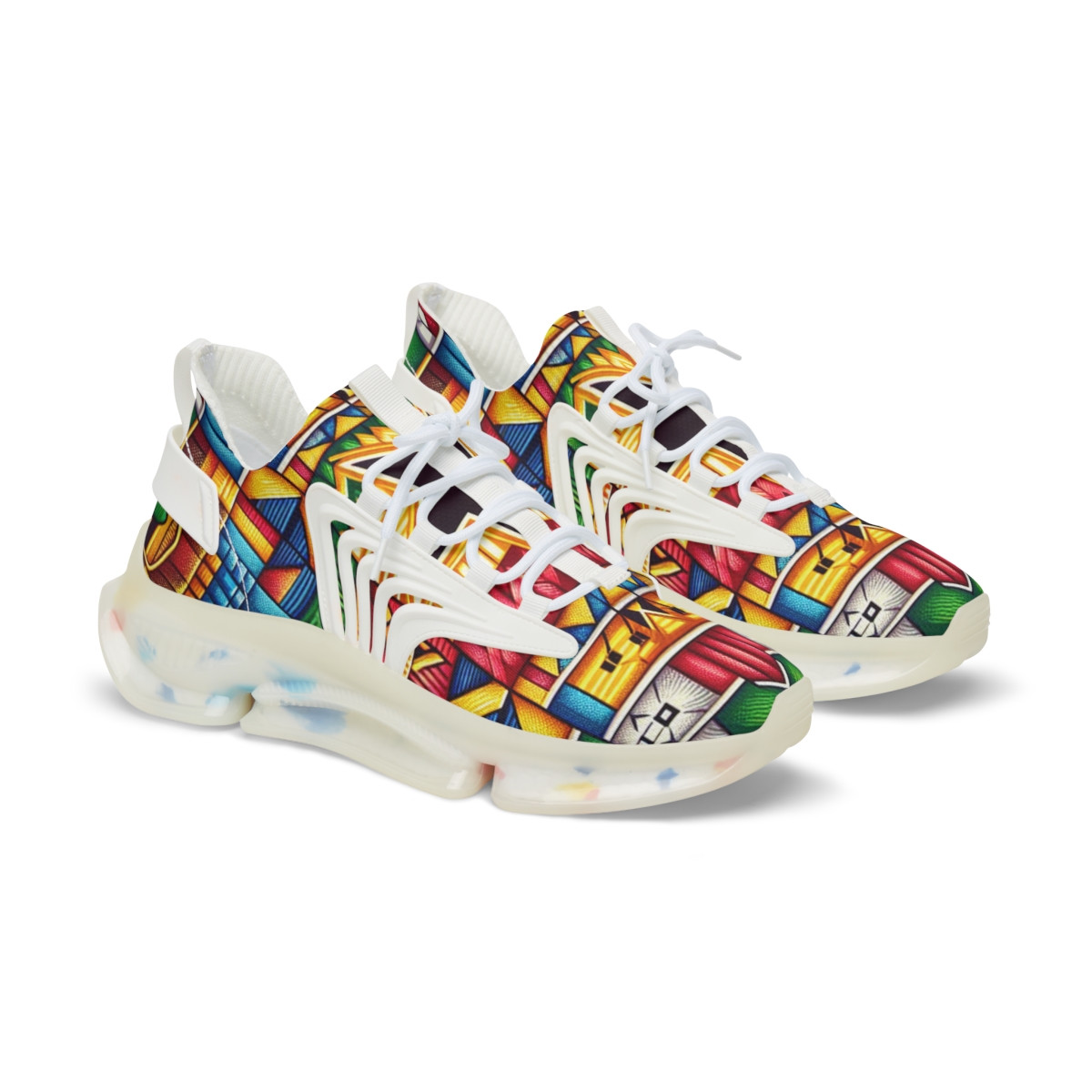 "AfroVibes Kente Kicks" - Men's Mesh Sneaker