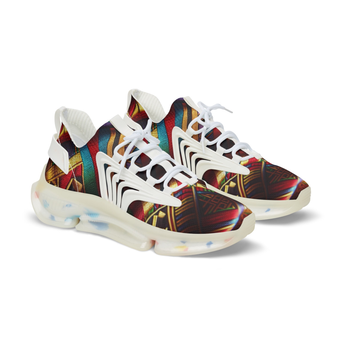 AfroChic Kente Kicks - Men's Mesh Sneaker