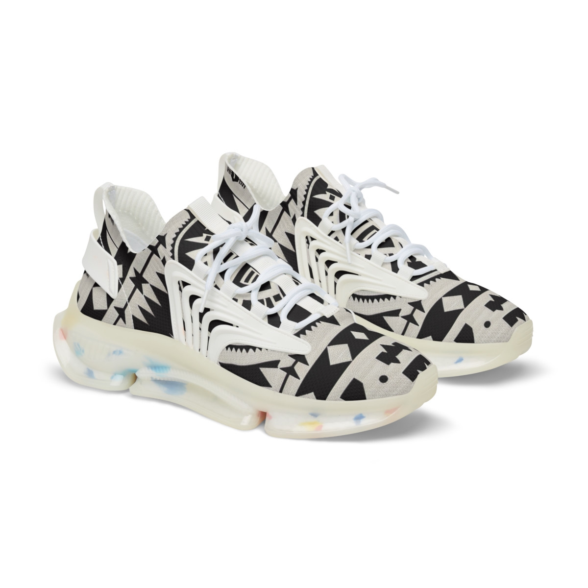 "AfroStride: Kente Kicks" - Men's Mesh Sneaker
