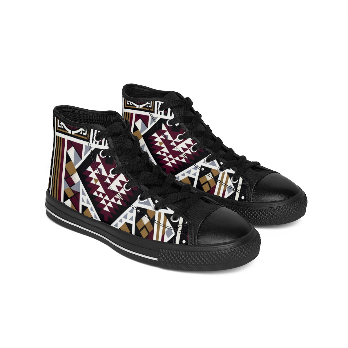 "AfroEclipse Kente Kicks" - Women's Classic Sneakers