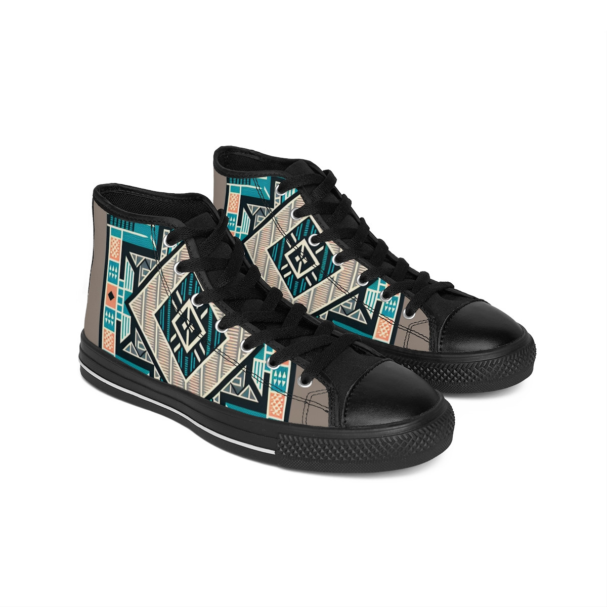 "AfroStride Kente Kicks" - Women's Classic Sneakers