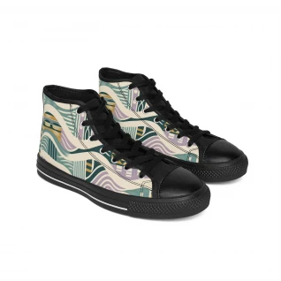 "Heritage Stride Kente Kicks" - Women's Classic Sneakers