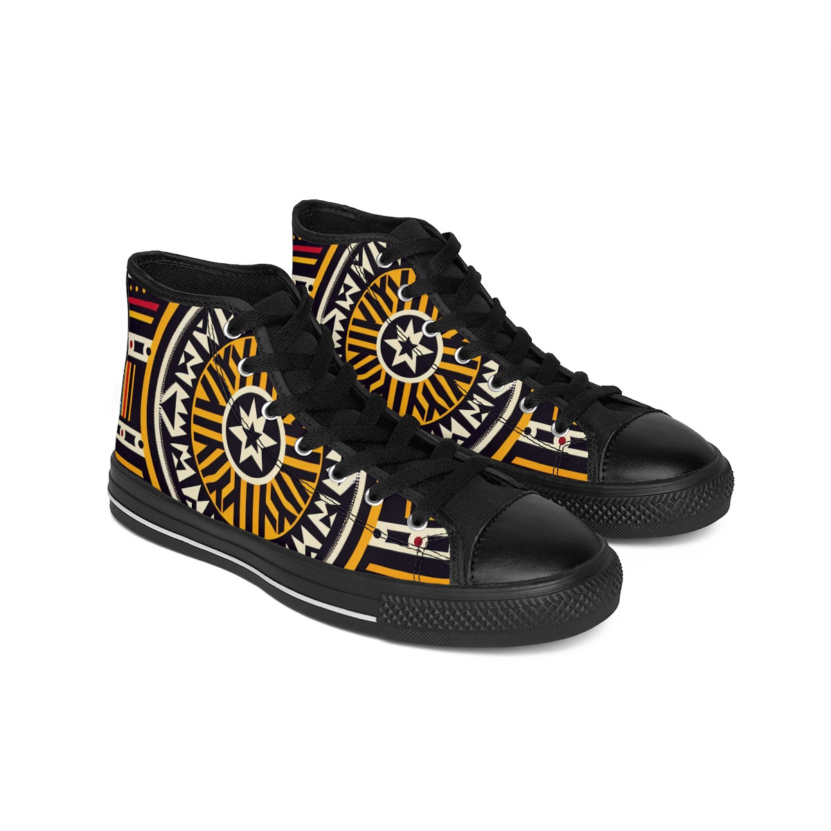 "Kente Kicks: CultureStride Edition" - Women's Classic Sneakers