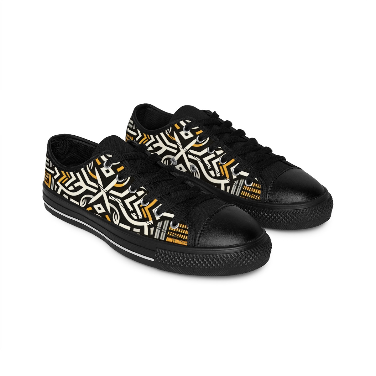 "AfroStride Kente Kicks" - Women's Sneakers