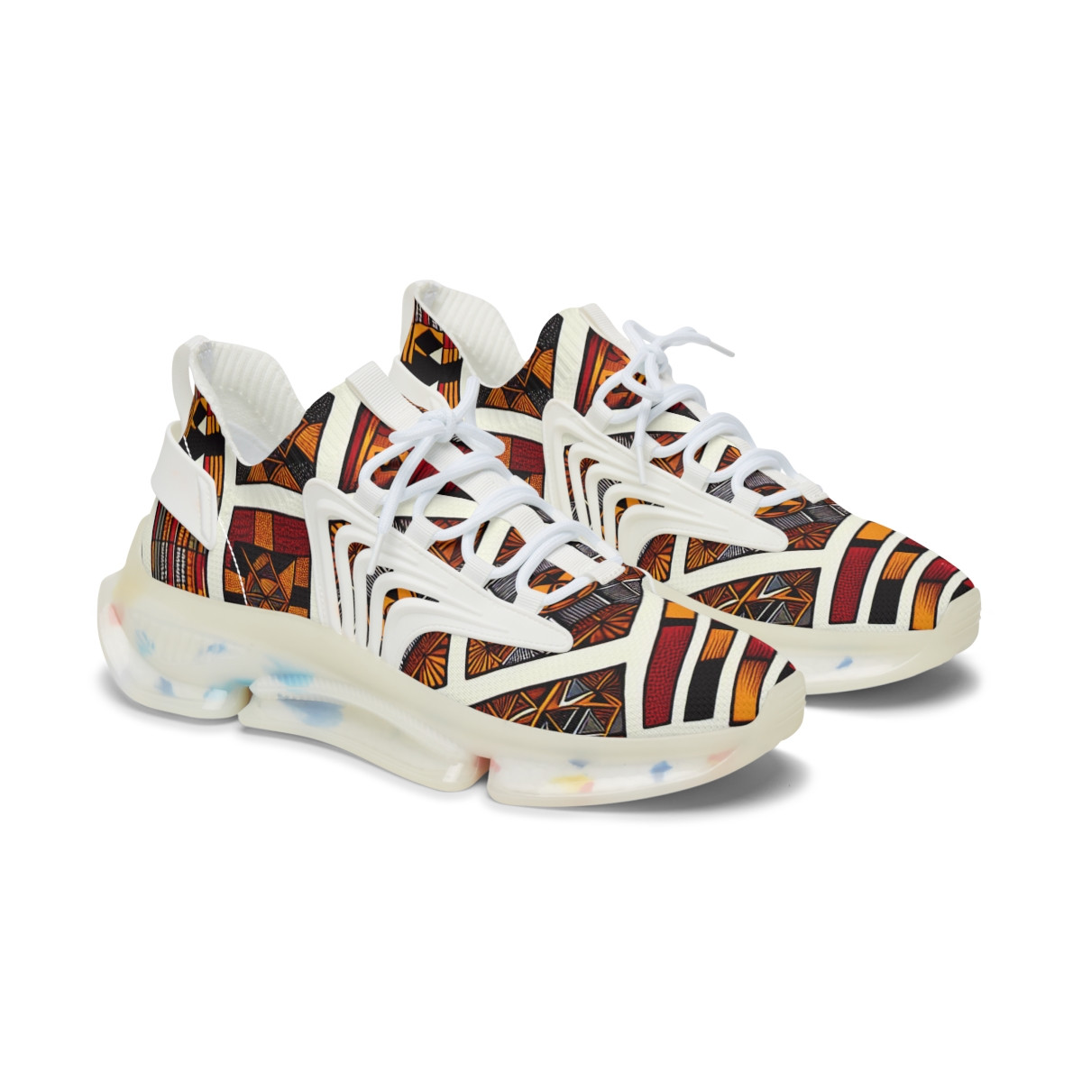 "KenteKicks: AfroFusion Footwear" - Women's Mesh Sneaker