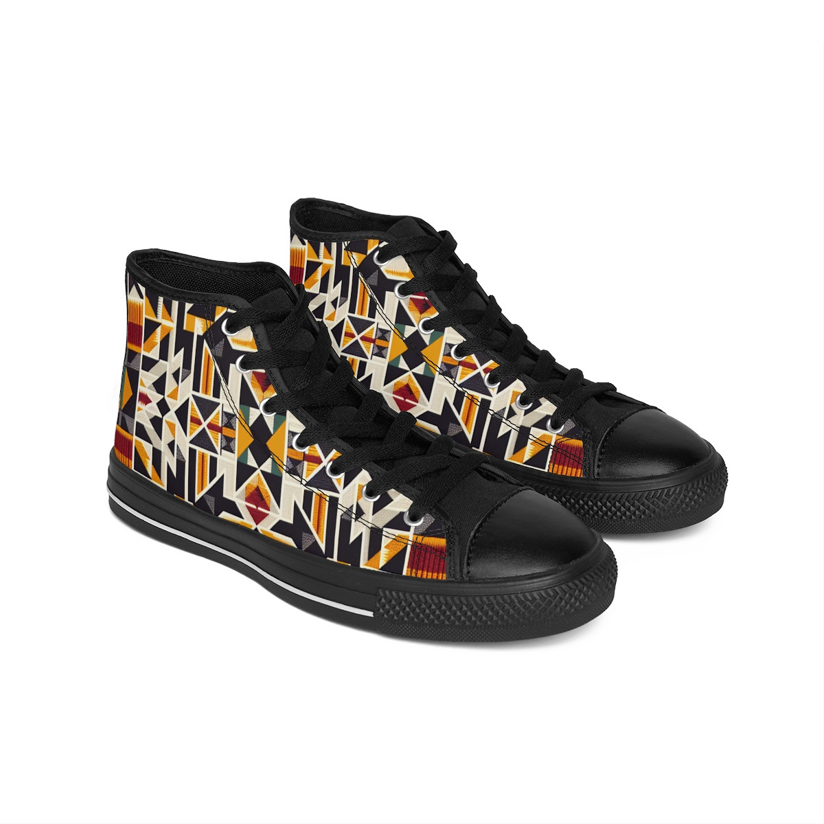 "AfroStride Kente Kicks" - Men's Classic Sneakers
