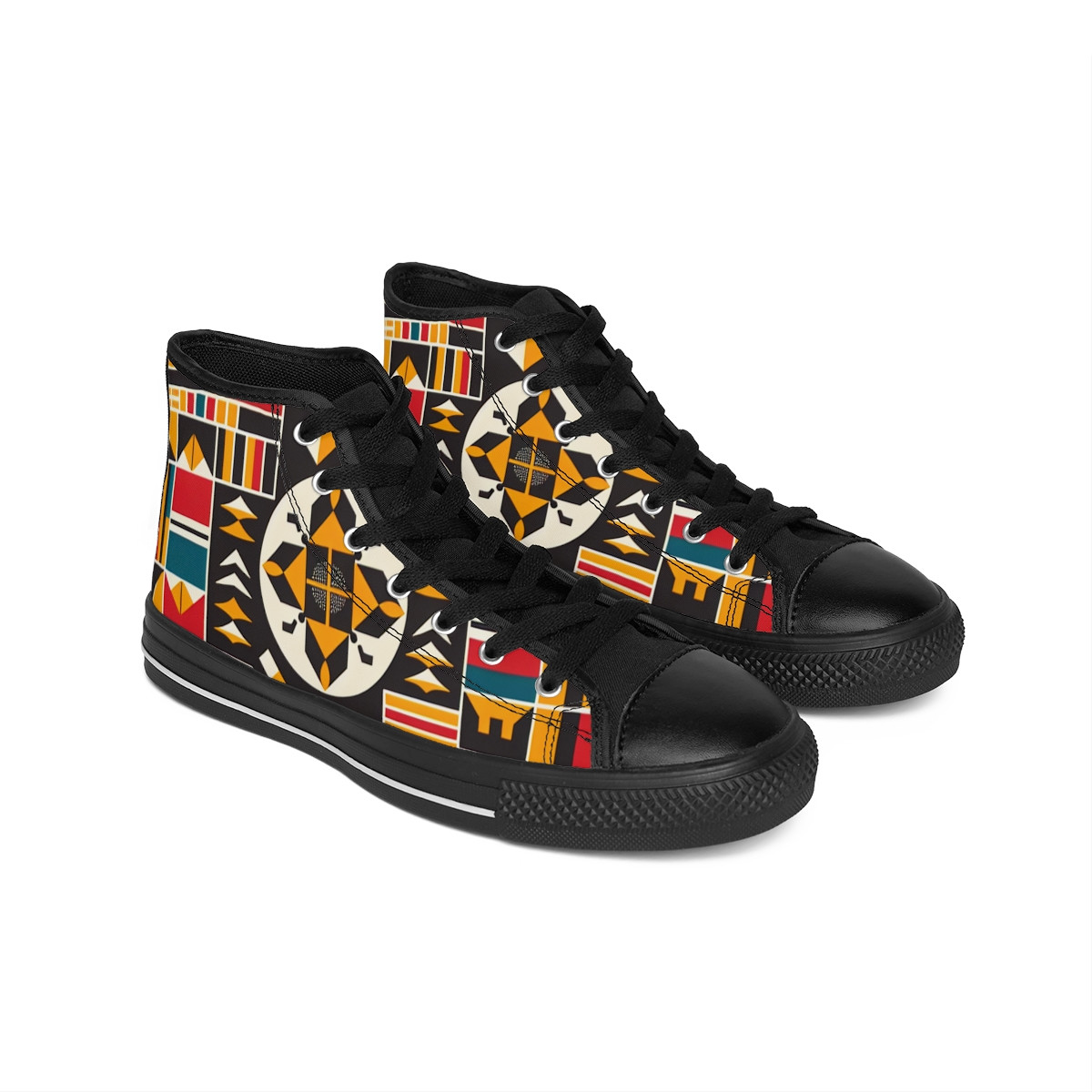 "Kente Kicks: Afrocentric Steps" - Men's Classic Sneakers
