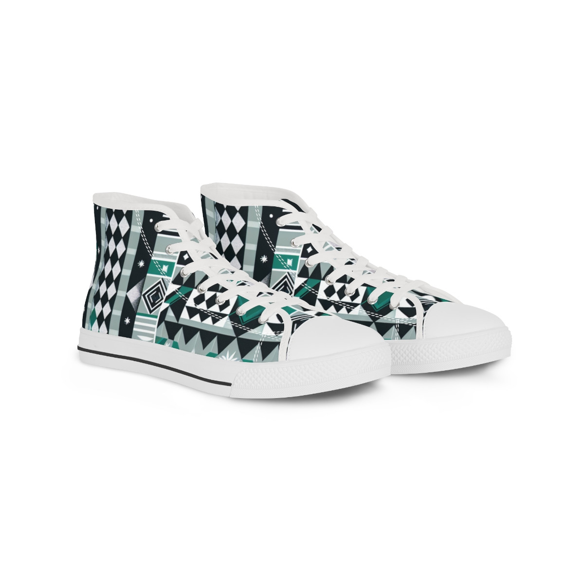 "AfroStride Kente Kicks" - Men's High top Sneakers