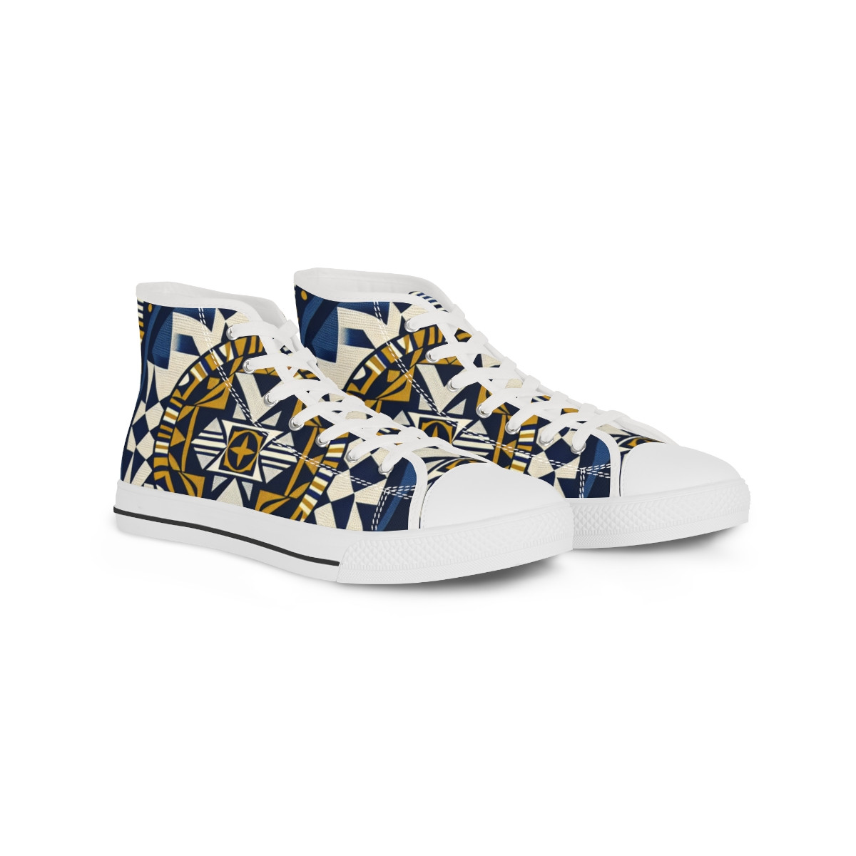 "AfroStride Kente Kicks" - Men's High top Sneakers
