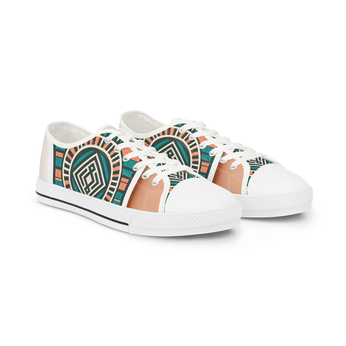 "AfroStride Kente Kicks" - Men's Lowtop Sneakers