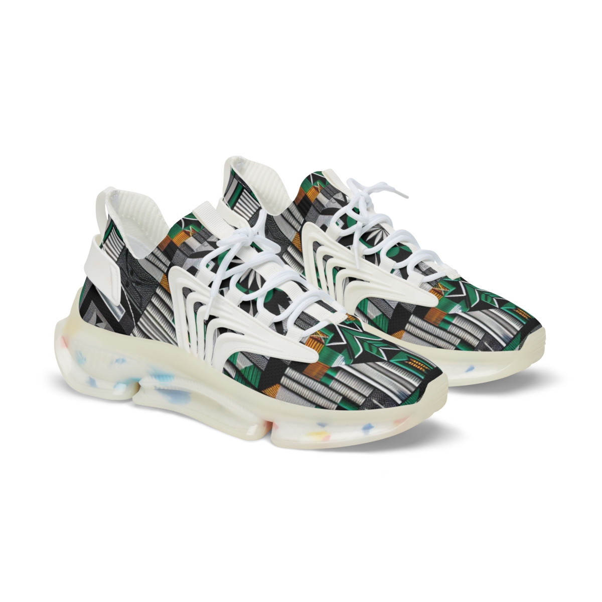 "AfroStride Kente Kicks" - Men's Mesh Sneaker