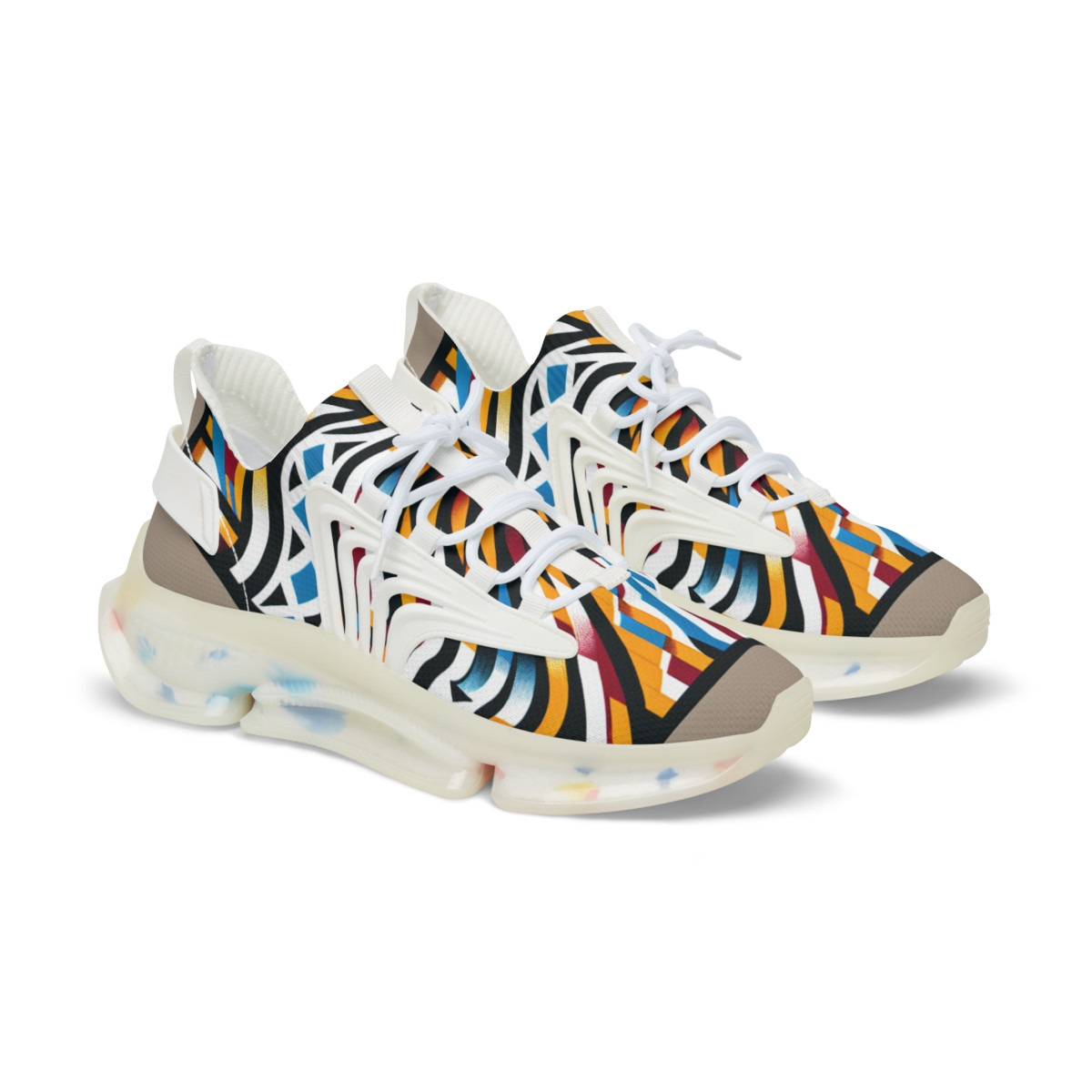 "AfroStride Kente Kicks" - Men's Mesh Sneaker