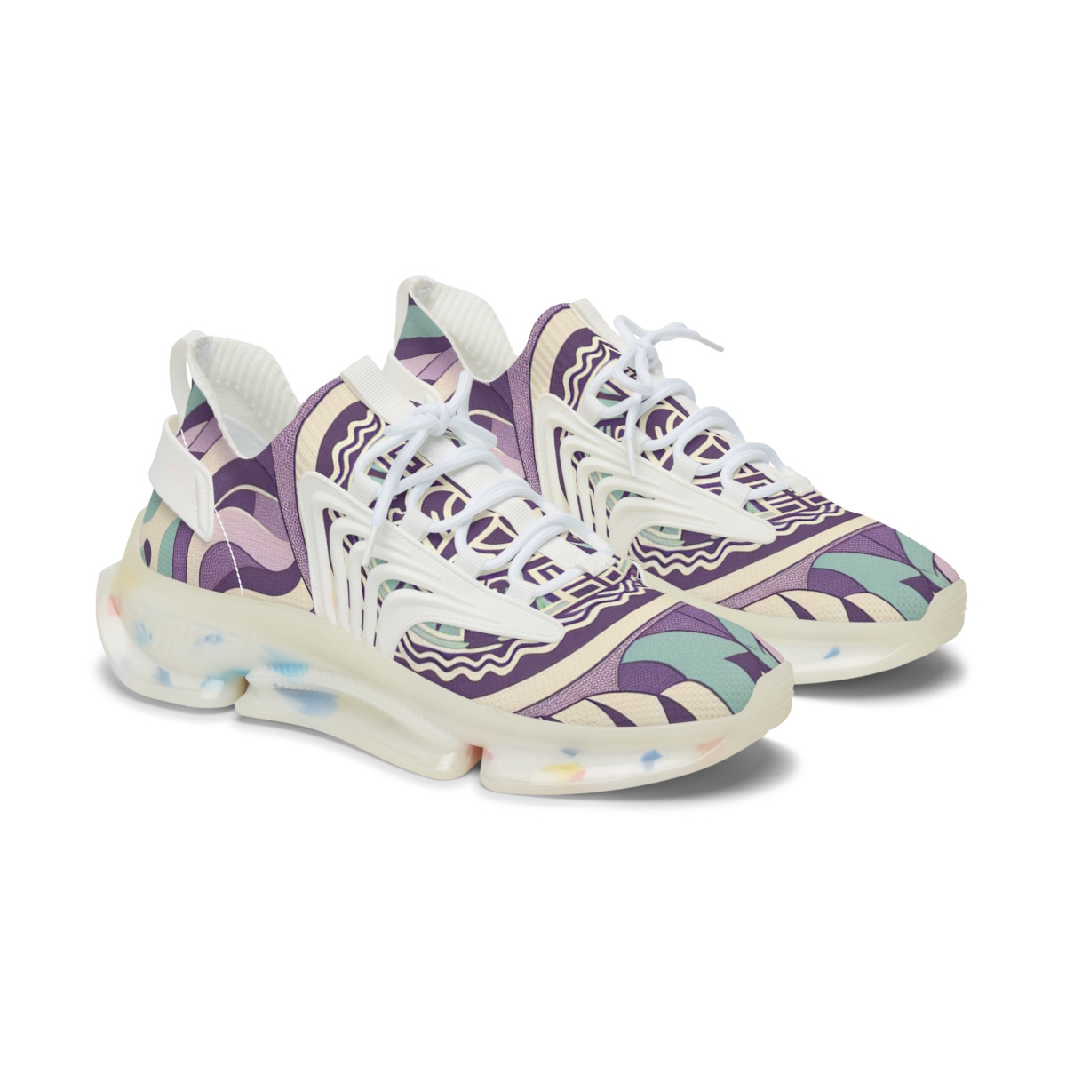 "AfroRhythm Kente Kicks" - Women's Mesh Sneaker