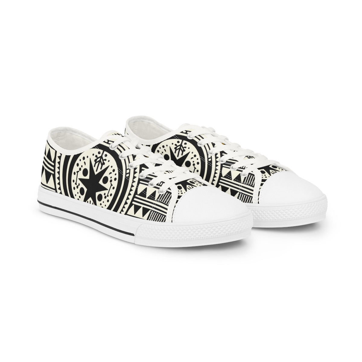 AfroFusion Kente Kaleidoscope Low Top Sneakers - Men's Lowtop Sneakers