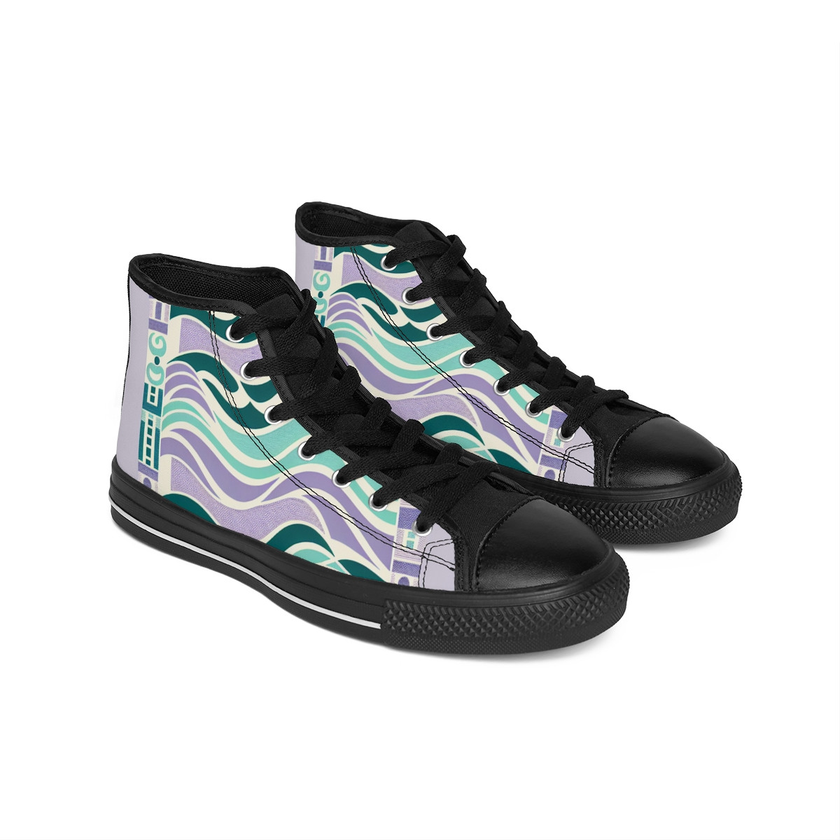 "Afro-Rhythm Kente Kicks" - Women's Classic Sneakers