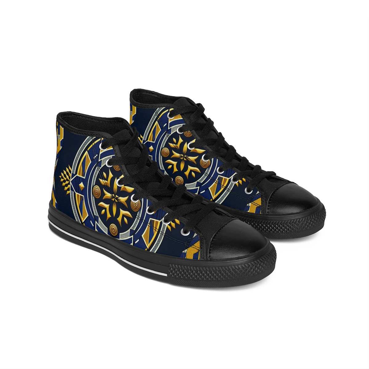 "AfroEclipse Kente Kicks" - Men's Classic Sneakers