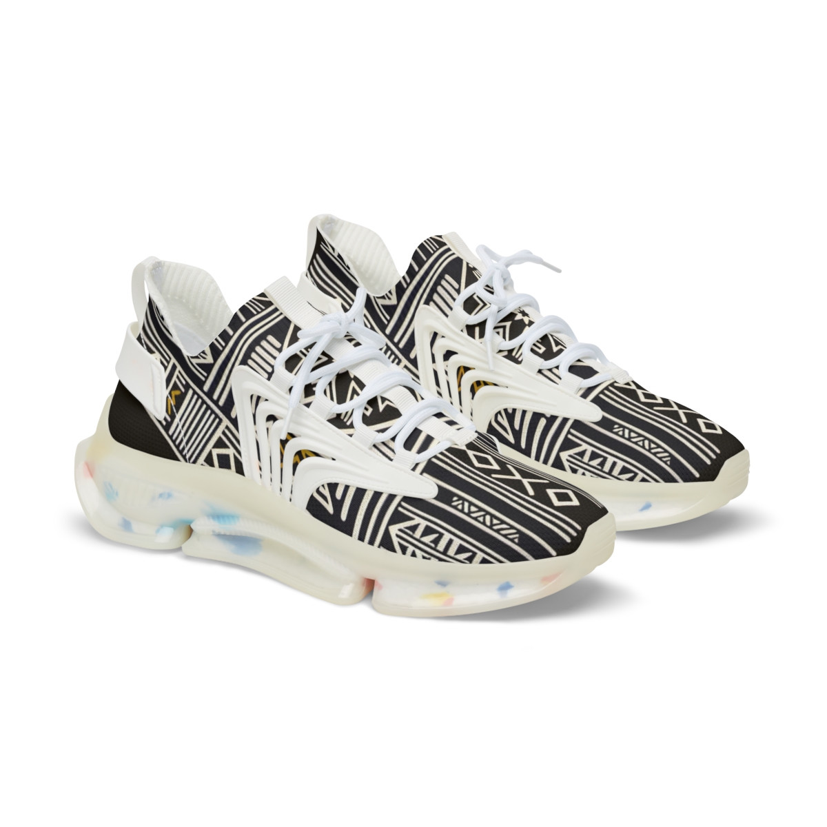 "AfroStride Kente Fusion Sneakers" - Men's Mesh Sneaker