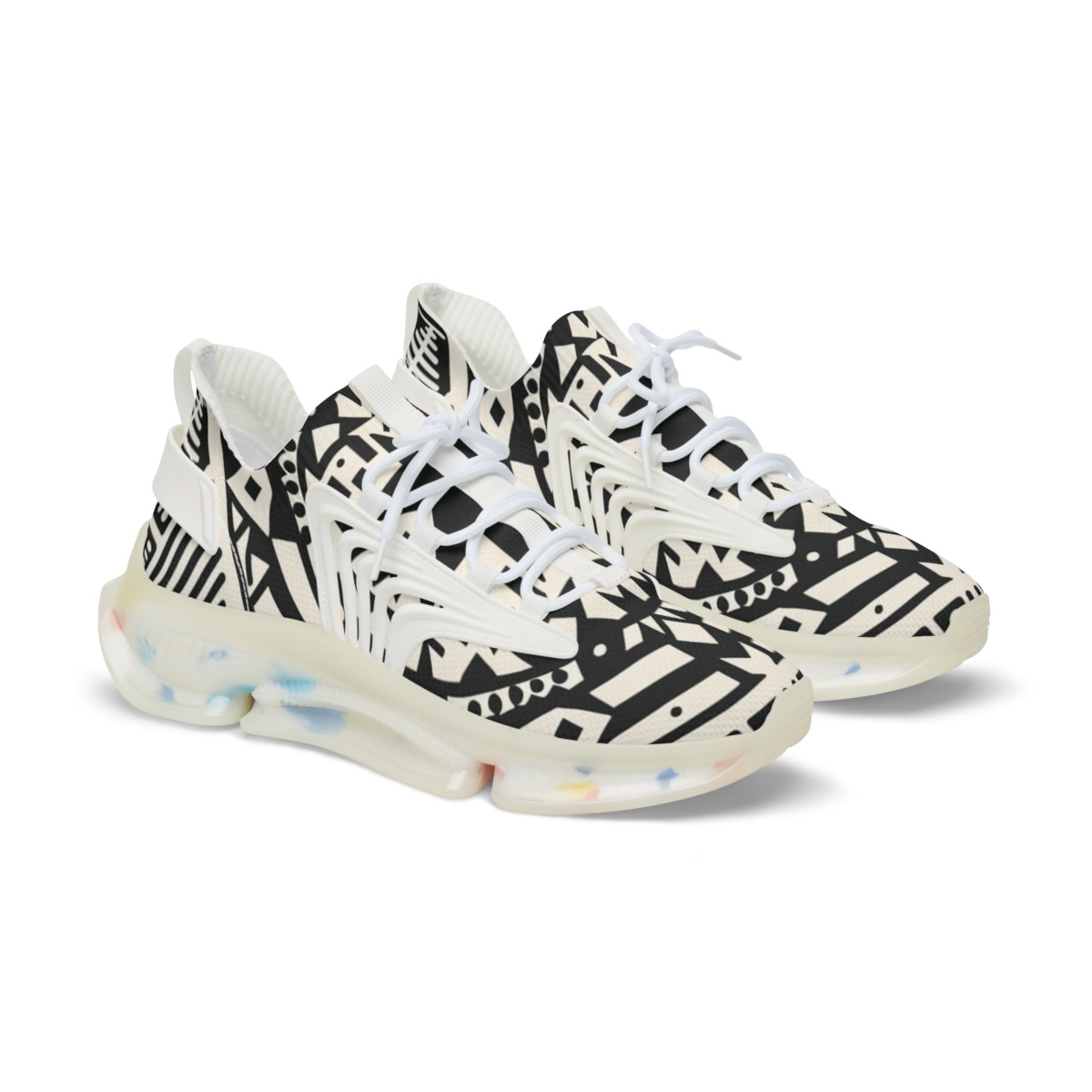 "Afrocentric Steps: Kente Kaleidoscope Sneakers" - Men's Mesh Sneaker