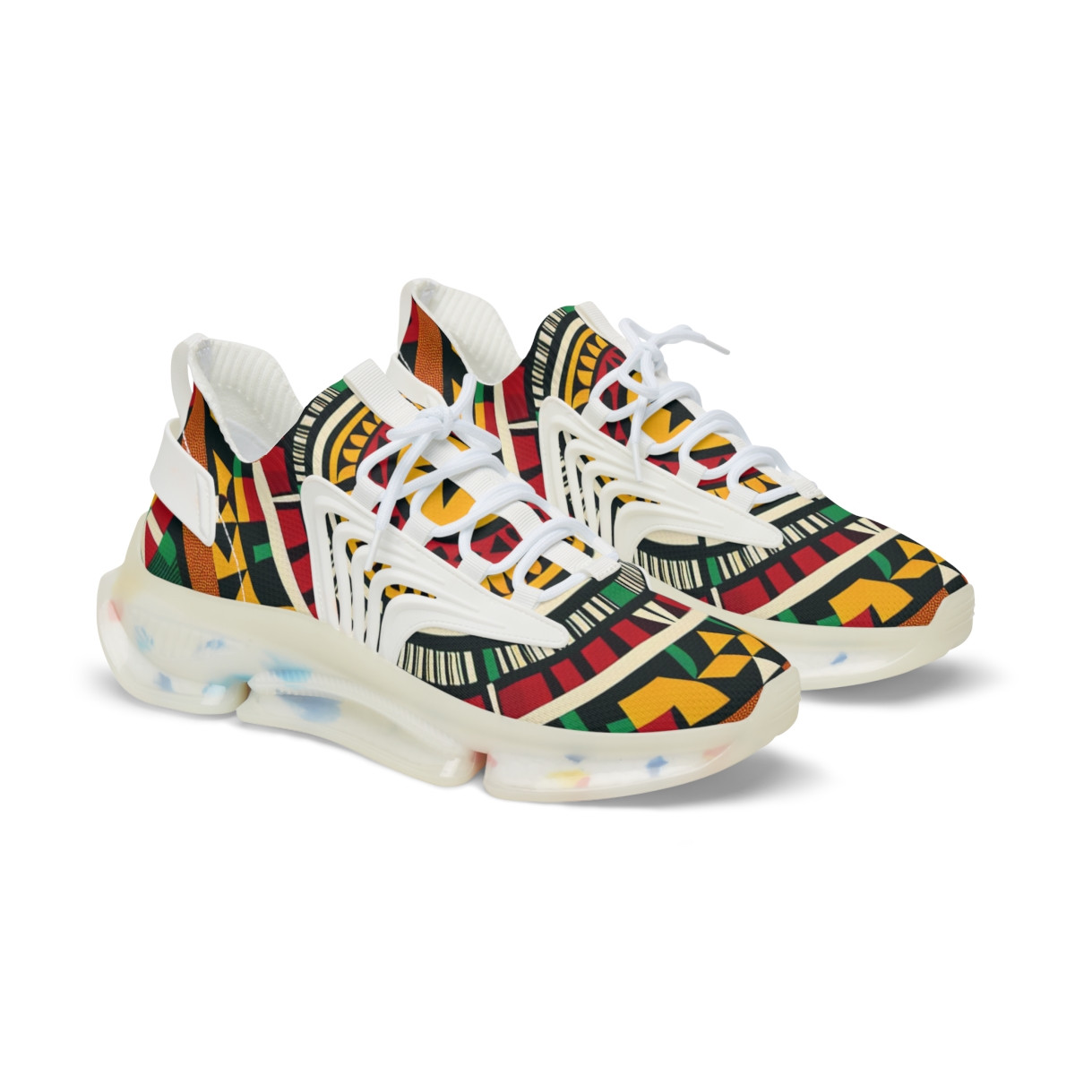 "AfroDazzle Kente Kicks" - Men's Mesh Sneaker