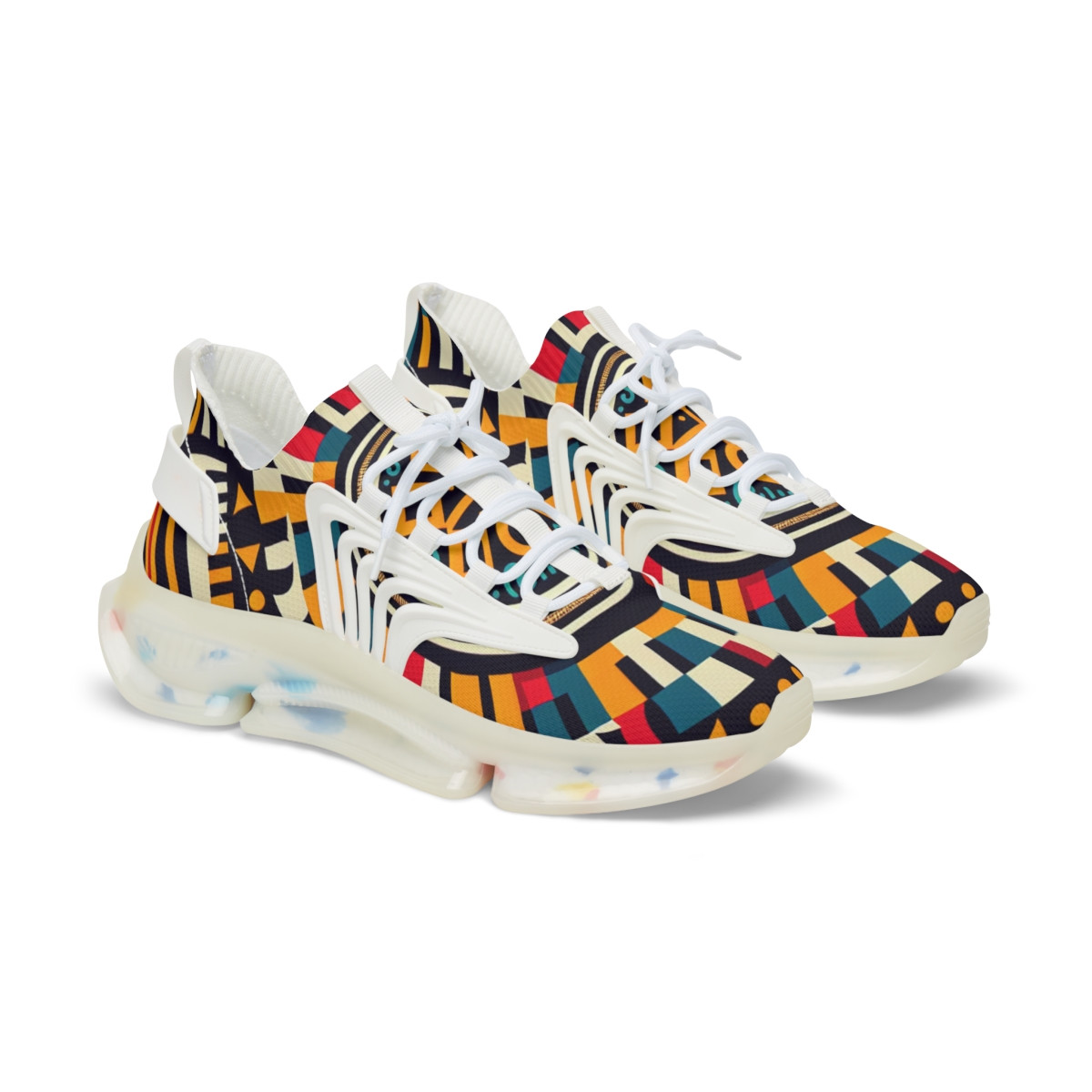 "AfroFusion Kente Kicks" - Men's Mesh Sneaker