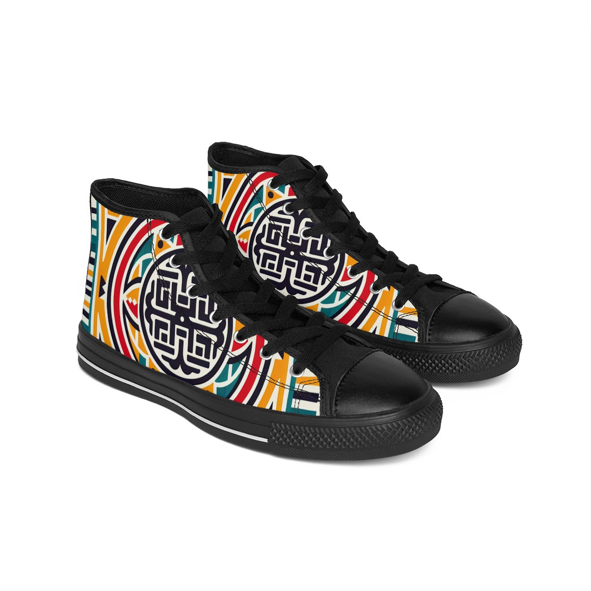 "AfroStride Kente Kicks" - Men's Classic Sneakers