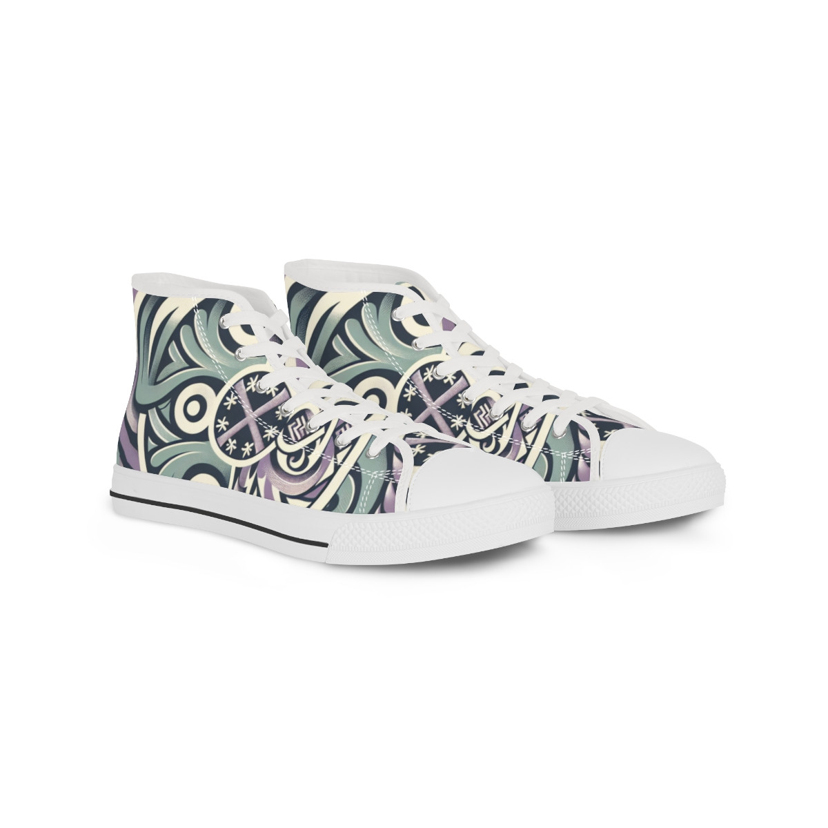 "AfroStride Kente Kicks" - Men's High top Sneakers