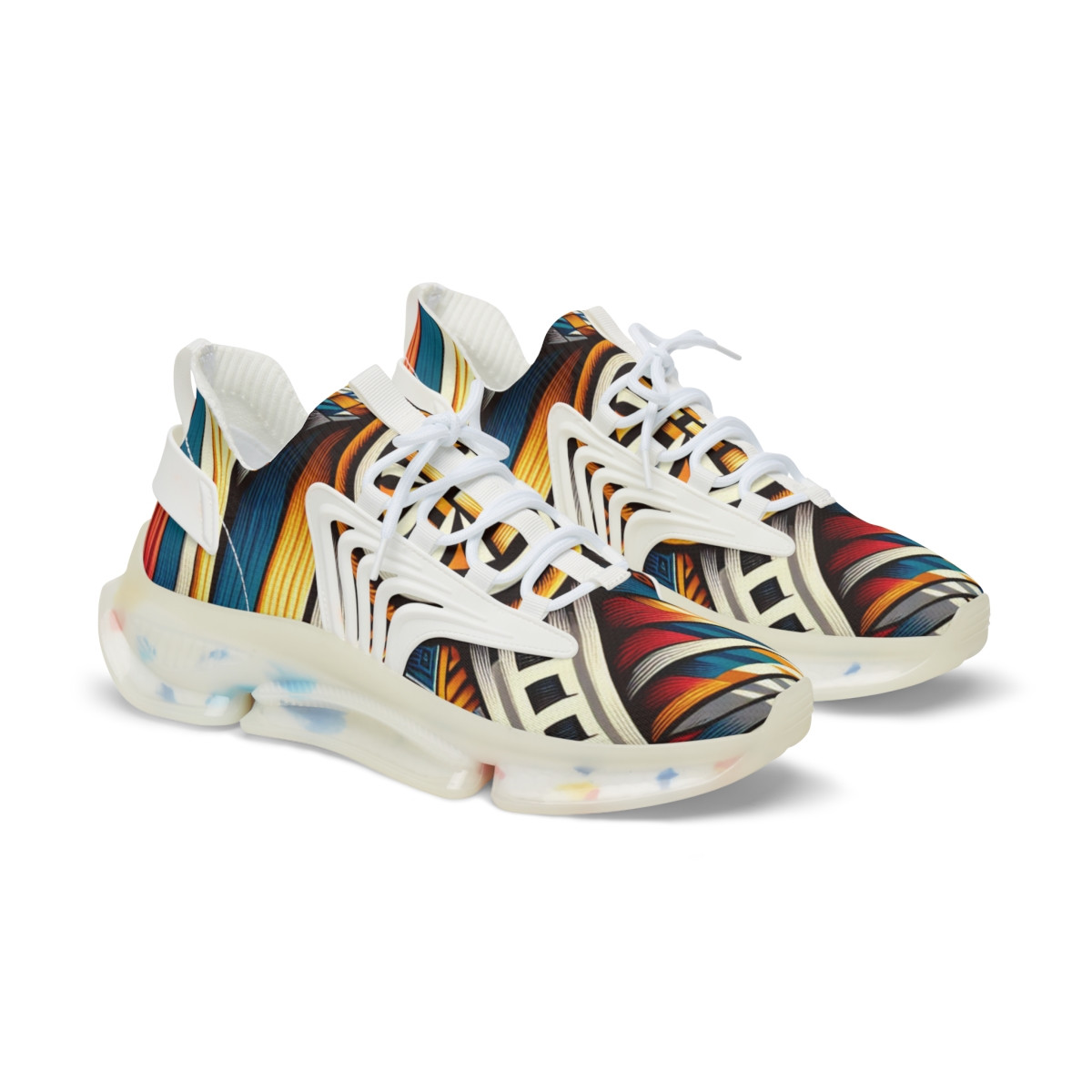 "AfroFusion Kente Kicks" - Men's Mesh Sneaker