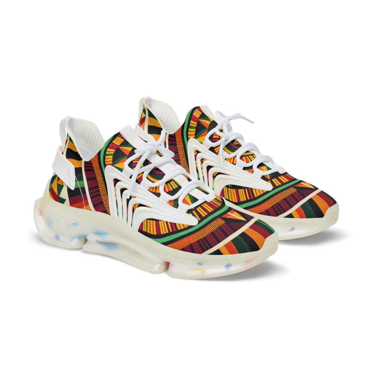"KwameFusion Kente Kicks" - Men's Mesh Sneaker